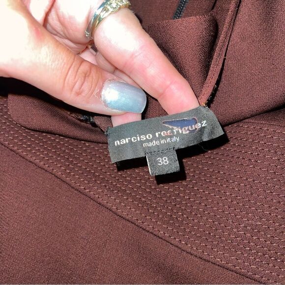 Narciso Rodriguez Oxblood Cut Out Sheath - Picture 6 of 10